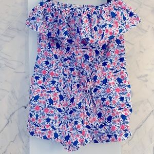Vineyard Vines Pink and Blue Romper